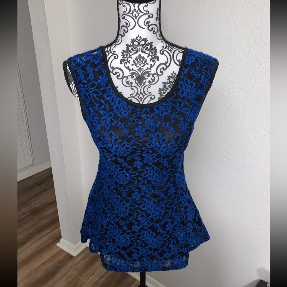 Lace Blue Top